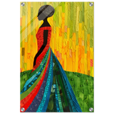 Radiant Silhouette – Afrocentric Collage Wall Art Print - Acrylic Print - 40x60 cm / 16x24″ - 