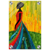Radiant Silhouette – Afrocentric Collage Wall Art Print - Acrylic Print - 20x30 cm / 8x12″ - 