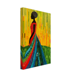 Radiant Silhouette – Afrocentric Collage Wall Art Print - Canvas - 20x30 cm / 8x12″ - 