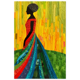 Radiant Silhouette – Afrocentric Collage Wall Art Print - Fine Art Poster - 30x45 cm / 12x18″ - 