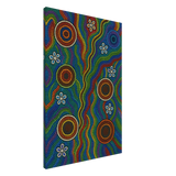Rainbow Dreaming Aboriginal Wall Art Print - Canvas - 60x90 cm / 24x36″ - 