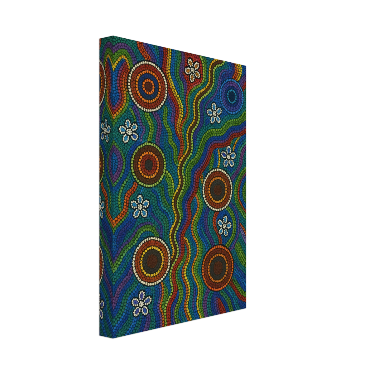 Rainbow Dreaming Aboriginal Wall Art Print - Canvas - 20x30 cm / 8x12″ - 