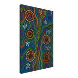 Rainbow Dreaming Aboriginal Wall Art Print - Canvas - 40x60 cm / 16x24″ - 