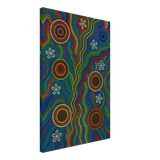 Rainbow Dreaming Aboriginal Wall Art Print - Canvas - 50x75 cm / 20x30″ - 