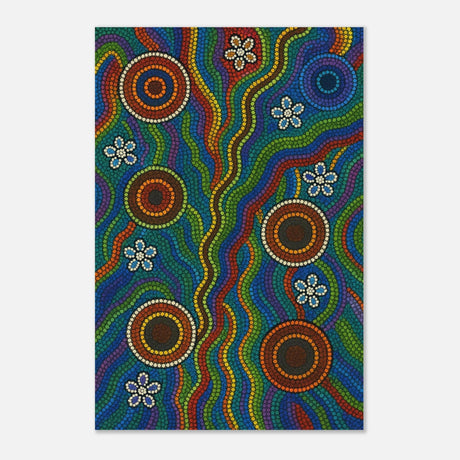 Rainbow Dreaming Aboriginal Wall Art Print - Aluminum Print - 60x90 cm / 24x36″ - 