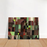 Red And Green Architecture by Paul Klee 1922 - Brushed Aluminum Print - 70x100 cm / 28x40″ - 