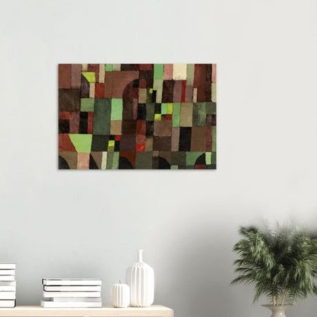 Red And Green Architecture by Paul Klee 1922 - Wood Prints - 50x75 cm / 20x30″ - 10 mm