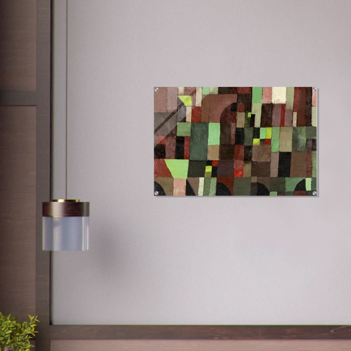 Red And Green Architecture by Paul Klee 1922 - Acrylic Print - 60x90 cm / 24x36″ - 