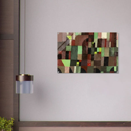 Red And Green Architecture by Paul Klee 1922 - Acrylic Print - 60x90 cm / 24x36″ - 