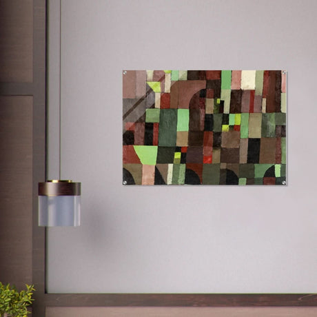 Red And Green Architecture by Paul Klee 1922 - Acrylic Print - 70x100 cm / 28x40″ - 