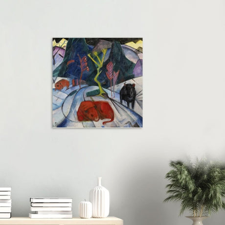 Red Bison by Franz Marc - Wood Prints - 60x60 cm / 24x24″ - 10 mm