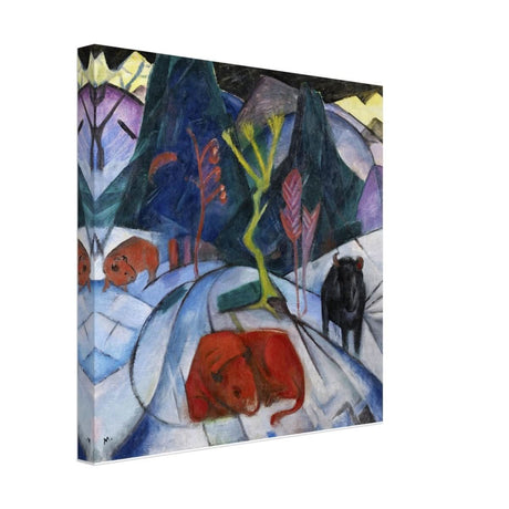 Red Bison by Franz Marc - Canvas - 40x40 cm / 16x16″ - Thick