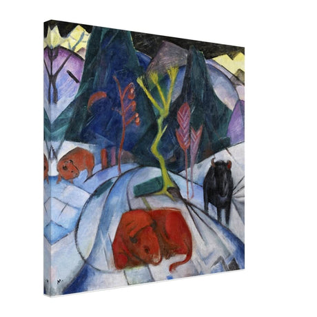 Red Bison by Franz Marc - Canvas - 60x60 cm / 24x24″ - Thick