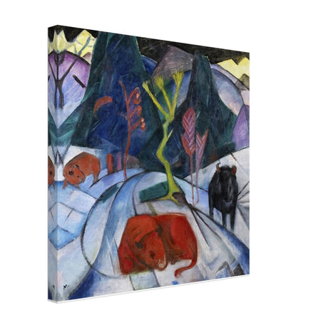 Red Bison by Franz Marc - Canvas - 40x40 cm / 16x16″ - Slim