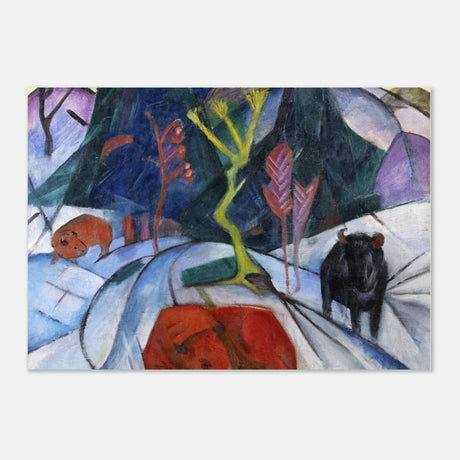 Red Bison by Franz Marc - Aluminum Print - 70x100 cm / 28x40″ - 