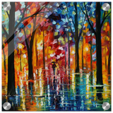 Reflections of Twilight – Vibrant Abstract City Park Wall Art - Acrylic Print - 30x30 cm / 12x12″ - 