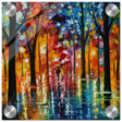 Reflections of Twilight – Vibrant Abstract City Park Wall Art - Acrylic Print - 20x20 cm / 8x8″ - 