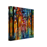 Reflections of Twilight – Vibrant Abstract City Park Wall Art - Canvas - 20x20 cm / 8x8″ - 