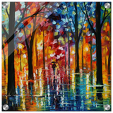 Reflections of Twilight – Vibrant Abstract City Park Wall Art - Acrylic Print - 40x40 cm / 16x16″ - 