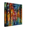 Reflections of Twilight – Vibrant Abstract City Park Wall Art - Canvas - 40x40 cm / 16x16″ - 