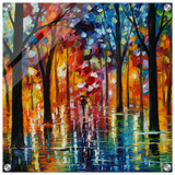 Reflections of Twilight – Vibrant Abstract City Park Wall Art - Acrylic Print - 50x50 cm / 20x20″ - 