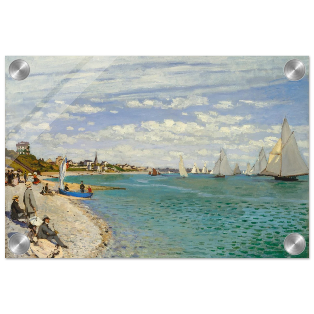 Regatta at Sainte - Adresse – Claude Monet Coastal Impressionist Wall Art Print - Acrylic Print - 20x30 cm / 8x12″ - 