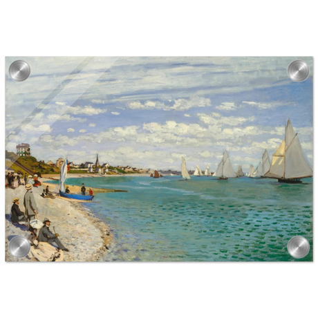 Regatta at Sainte - Adresse – Claude Monet Coastal Impressionist Wall Art Print - Acrylic Print - 20x30 cm / 8x12″ - 