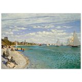 Regatta at Sainte - Adresse – Claude Monet Coastal Impressionist Wall Art Print - Fine Art Poster - 70x100 cm / 28x40″ - 