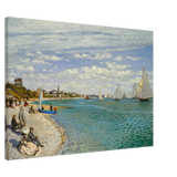 Regatta at Sainte - Adresse – Claude Monet Coastal Impressionist Wall Art Print - Canvas - 70x100 cm / 28x40″ - 