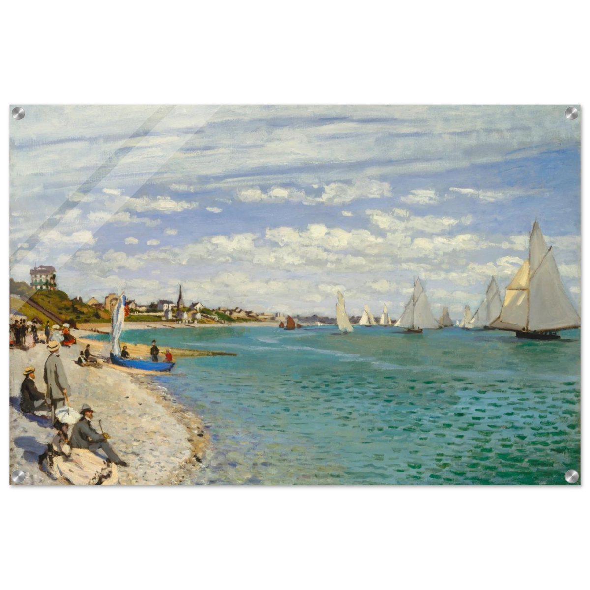 Regatta at Sainte - Adresse – Claude Monet Coastal Impressionist Wall Art Print - Acrylic Print - 60x90 cm / 24x36″ - 