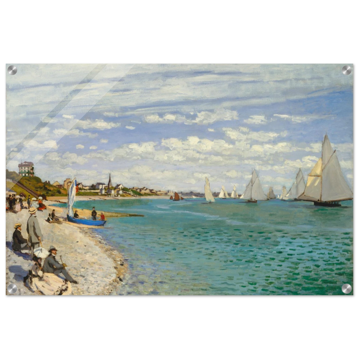 Regatta at Sainte - Adresse – Claude Monet Coastal Impressionist Wall Art Print - Acrylic Print - 50x75 cm / 20x30″ - 