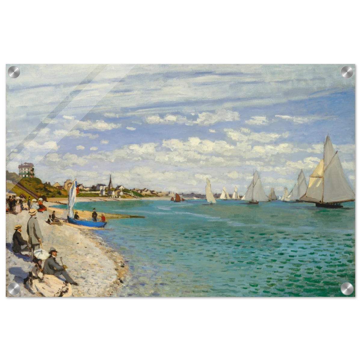 Regatta at Sainte - Adresse – Claude Monet Coastal Impressionist Wall Art Print - Acrylic Print - 40x60 cm / 16x24″ - 