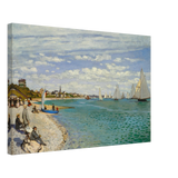 Regatta at Sainte - Adresse – Claude Monet Coastal Impressionist Wall Art Print - Canvas - 40x60 cm / 16x24″ - 