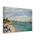 Regatta at Sainte - Adresse – Claude Monet Coastal Impressionist Wall Art Print - Canvas - 20x30 cm / 8x12″ - 