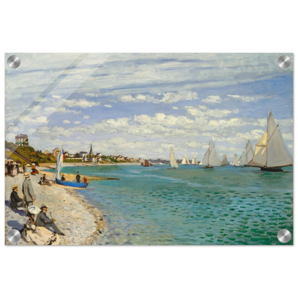 Regatta at Sainte - Adresse – Claude Monet Coastal Impressionist Wall Art Print - Acrylic Print - 30x45 cm / 12x18″ - 