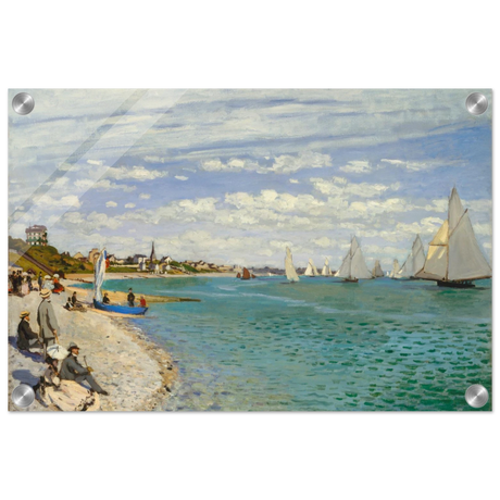 Regatta at Sainte - Adresse – Claude Monet Coastal Impressionist Wall Art Print - Acrylic Print - 30x45 cm / 12x18″ - 