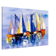 Regatta Reflections – Colourful Sailboats Wall Art Print - Canvas - 60x90 cm / 24x36″ - 