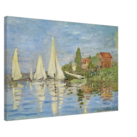 Regattas at Argenteuil – By Claude Monet | Wall art Print - Canvas - 60x90 cm / 24x36″ - 