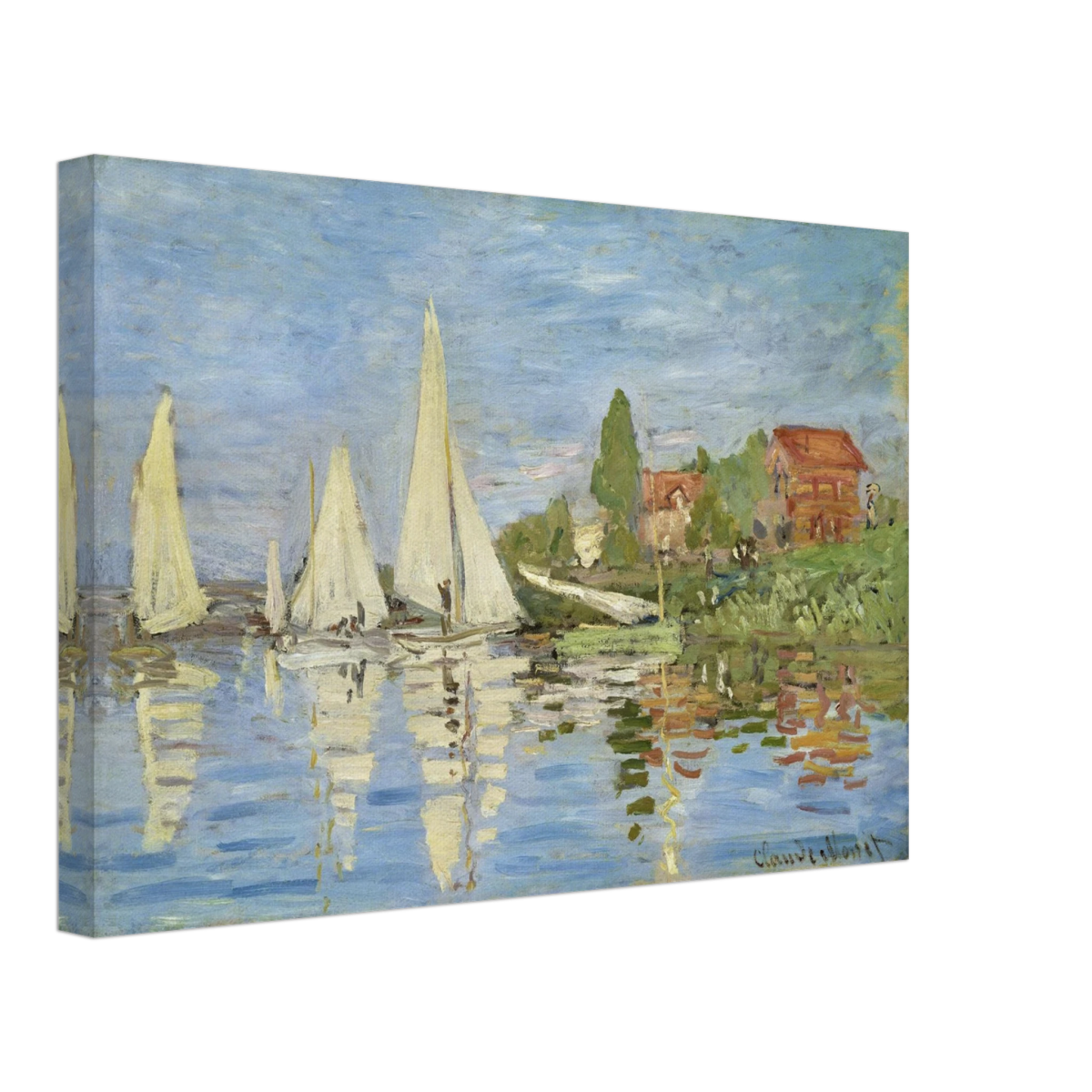 Regattas at Argenteuil – By Claude Monet | Wall art Print - Canvas - 30x45 cm / 12x18″ - 