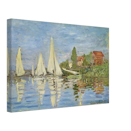 Regattas at Argenteuil – By Claude Monet | Wall art Print - Canvas - 30x45 cm / 12x18″ - 