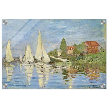 Regattas at Argenteuil – By Claude Monet | Wall art Print - Acrylic Print - 30x45 cm / 12x18″ - 