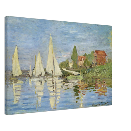 Regattas at Argenteuil – By Claude Monet | Wall art Print - Canvas - 50x75 cm / 20x30″ - 