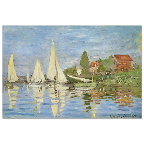 Regattas at Argenteuil – By Claude Monet | Wall art Print - Fine Art Poster - 30x45 cm / 12x18″ - 