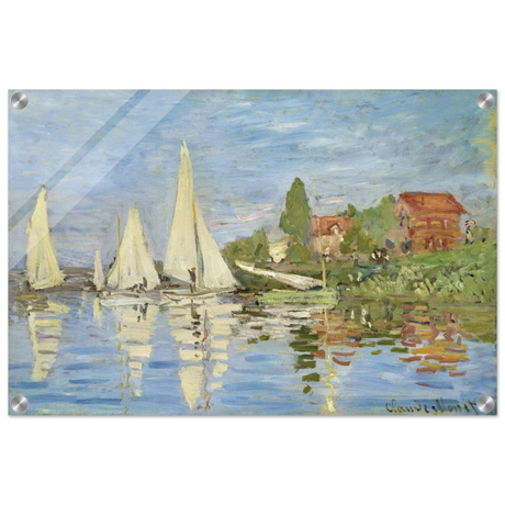 Regattas at Argenteuil – By Claude Monet | Wall art Print - Acrylic Print - 40x60 cm / 16x24″ - 