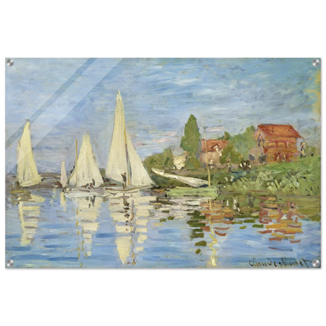 Regattas at Argenteuil – By Claude Monet | Wall art Print - Acrylic Print - 60x90 cm / 24x36″ - 