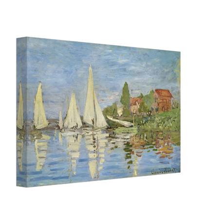 Regattas at Argenteuil – By Claude Monet | Wall art Print - Canvas - 20x30 cm / 8x12″ - 