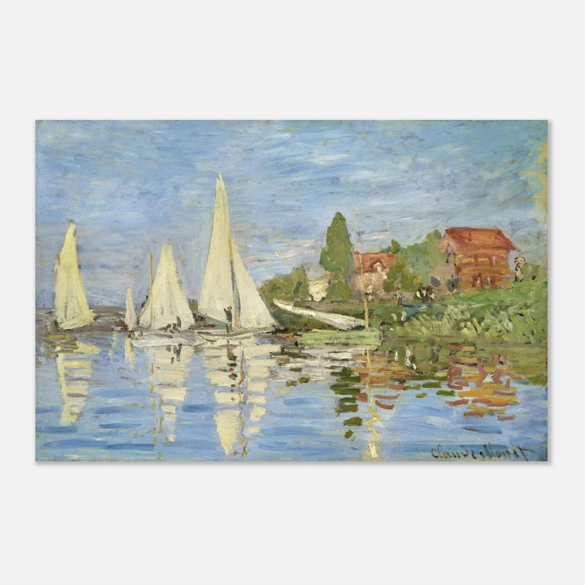 Regattas at Argenteuil – By Claude Monet | Wall art Print - Aluminum Print - 20x30 cm / 8x12″ - 