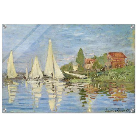 Regattas at Argenteuil – By Claude Monet | Wall art Print - Acrylic Print - 50x75 cm / 20x30″ - 