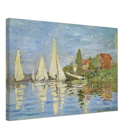 Regattas at Argenteuil – By Claude Monet | Wall art Print - Canvas - 40x60 cm / 16x24″ - 