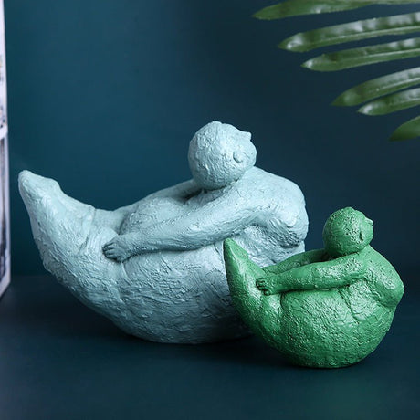 Resin Yoga Sculpture | Lady Figure Ornament - 2A - 